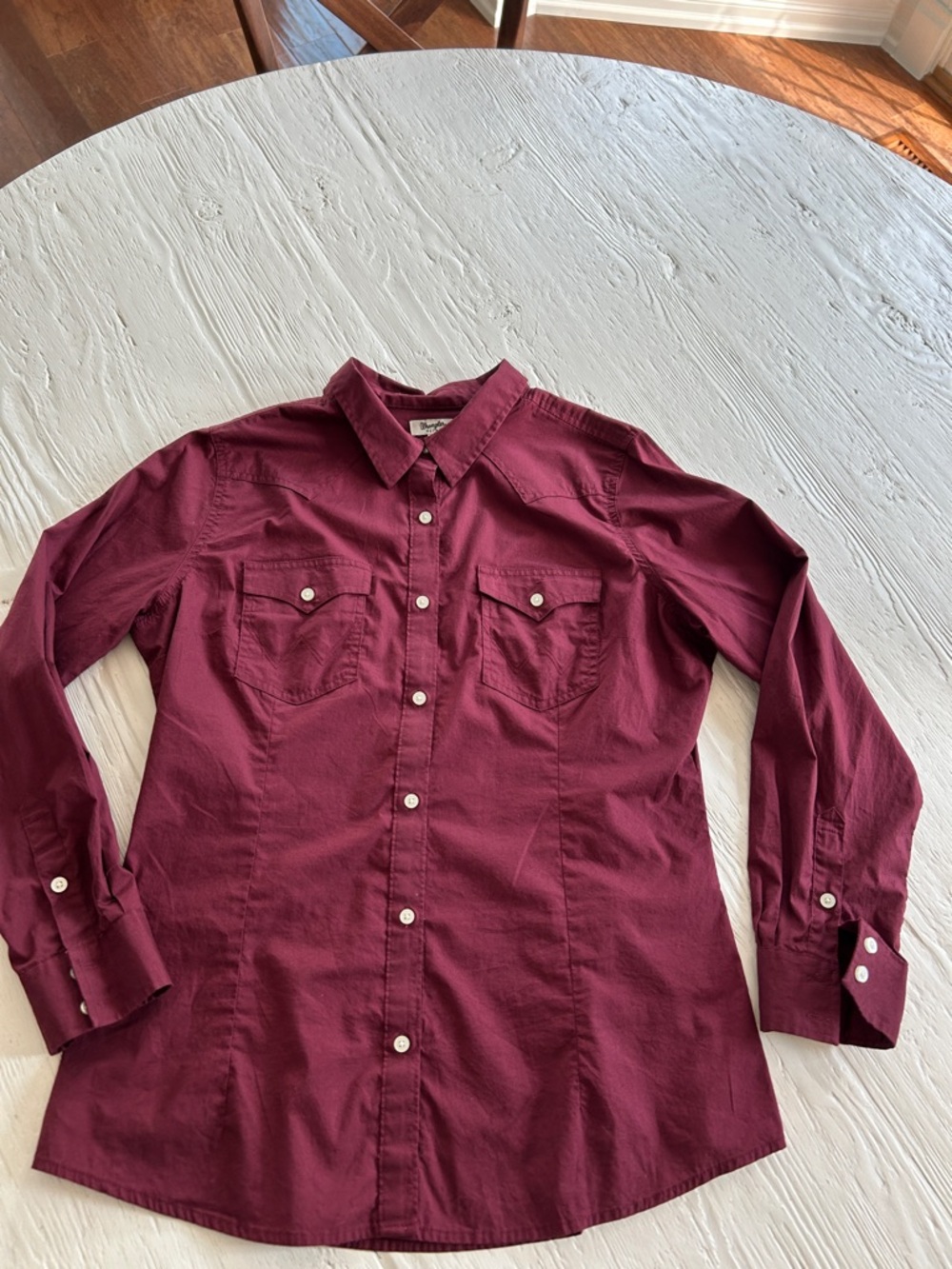 Wrangler Men's Button-Down Shirt - Burgundy